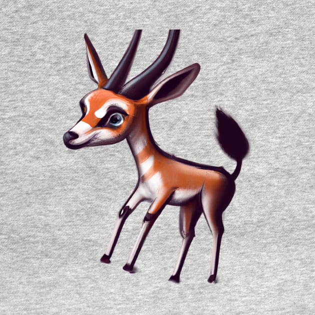 Cute Antelope Drawing by Play Zoo